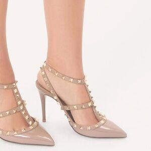 Valentino Patent Rockstud Caged Pump 100 - Sz 37
